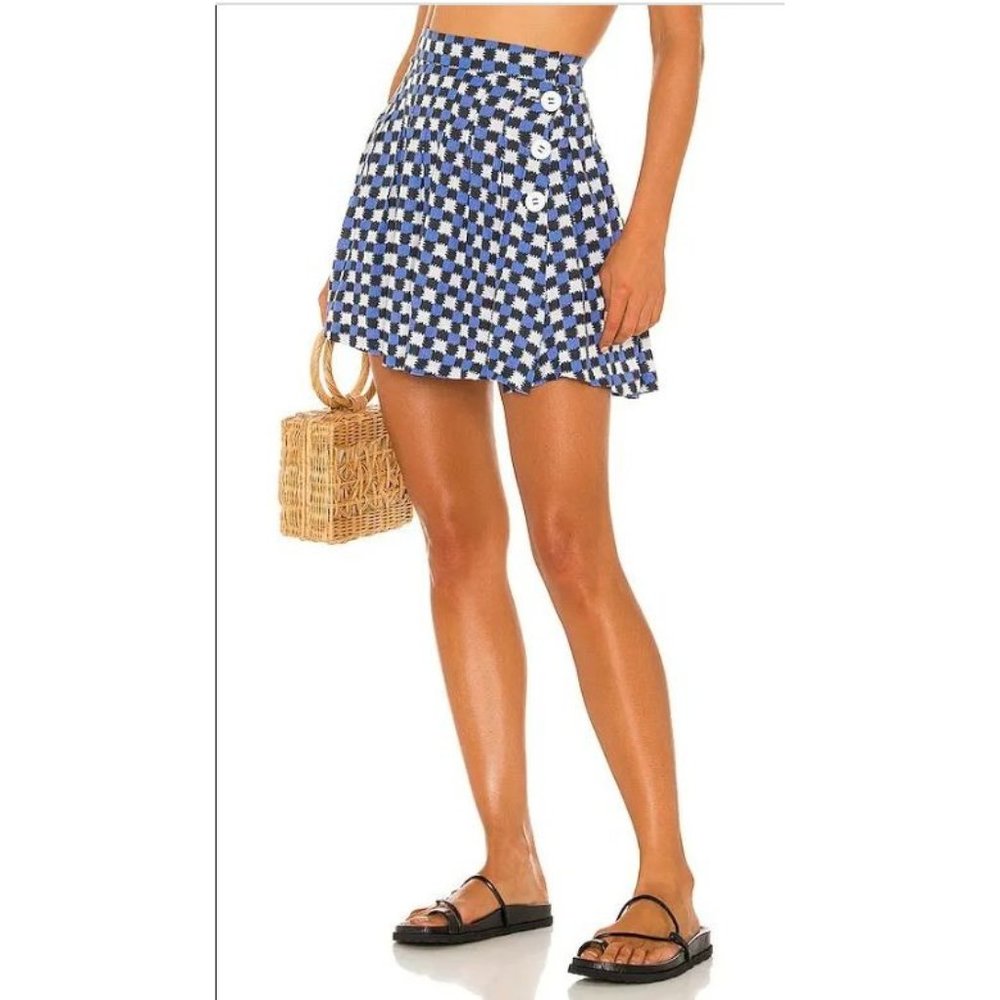 Anthropologie Solid & Striped Checkered Tennis Skirt